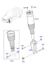 Front Right Air Suspension Shock Absorber Strut LR072215 LR060399 LR060401 LR060402 LR060403 Compatible With LAND ROVER RANGE ROVER SPORT II (L494)